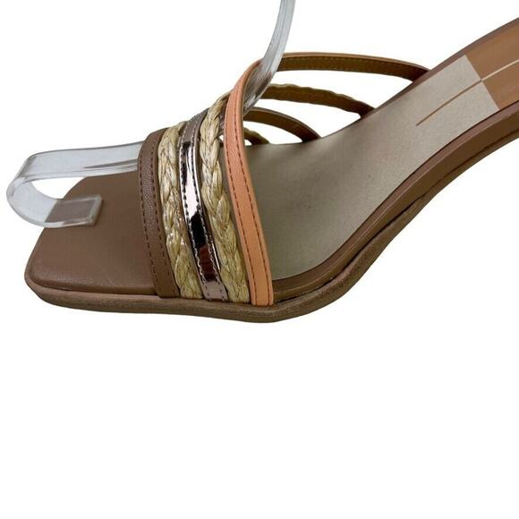 Dolce Vita Quinna Womens Peach Multi Stella Strappy High Heels Sandals Shoes 10 - Picture 7 of 16